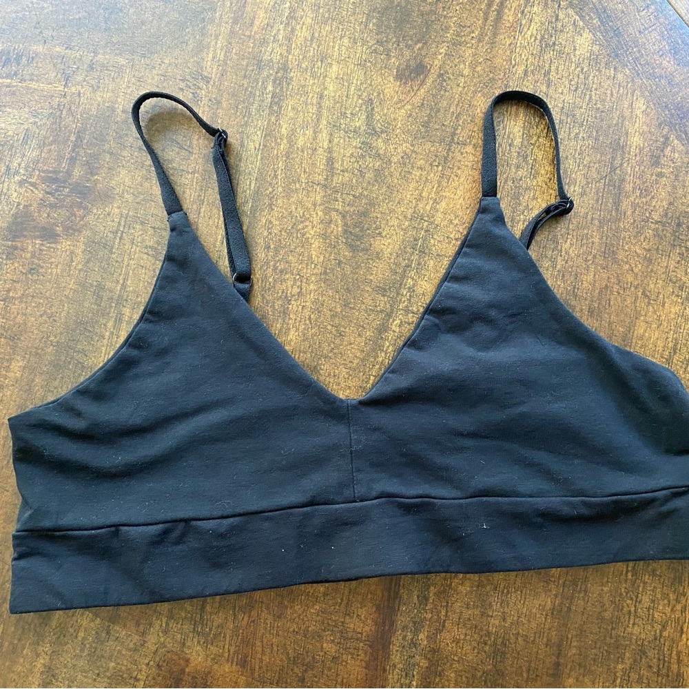 L Pact organic cotton Black Women's Bralette